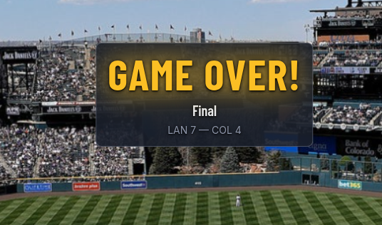 Final screen after the last out, with the Save Game button available