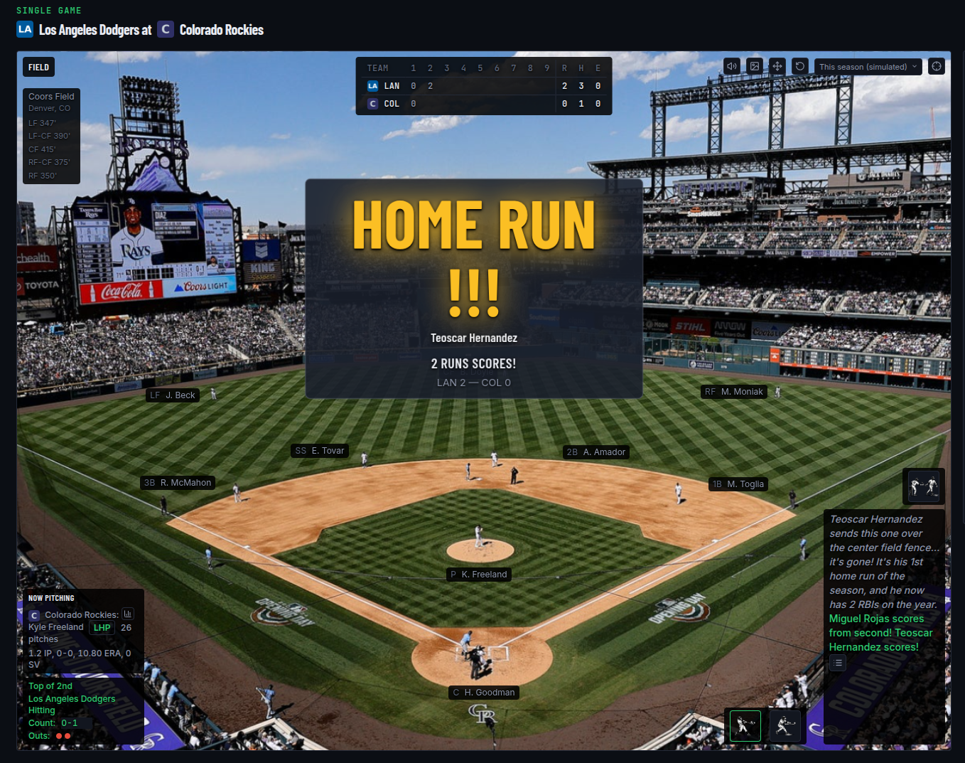 Outfielder reaching for a fly ball at the wall on a potential home run